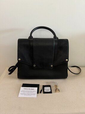 MACKAGE 'Brinley' Crossbody Tote Bag in Black & Suede Leather